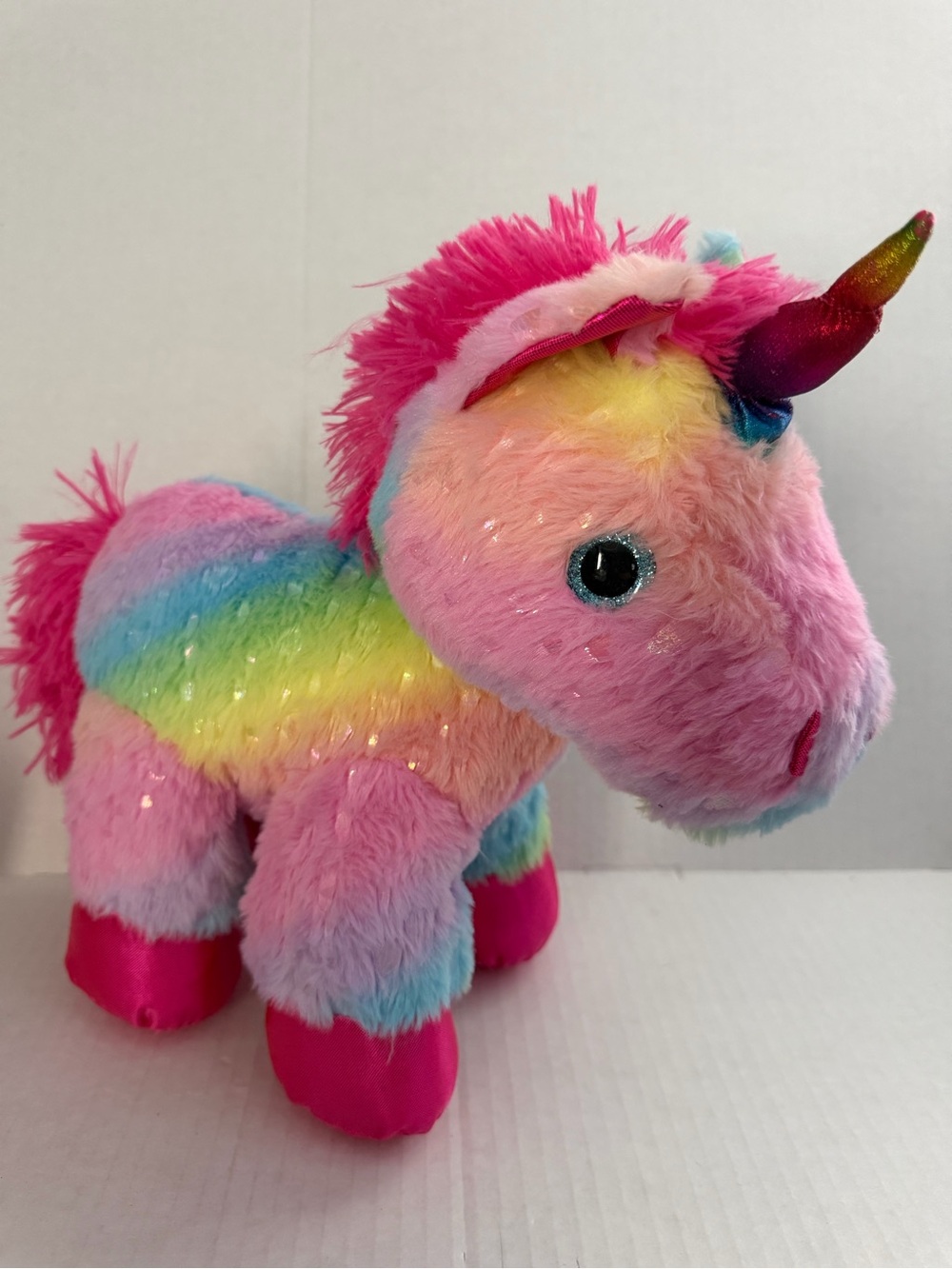 MTY International Pastel Rainbow Unicorn Plush